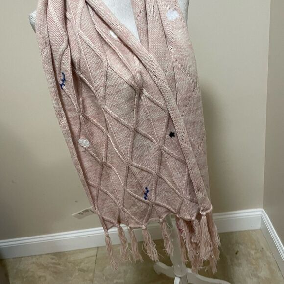 NWOT Urban Outfitters Bella Embroidered In Your Dreams Scarf pale pink - Picture 5 of 6